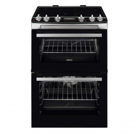 Zanussi 60cm Electric Double Oven with Induction Hob - Stainless Steel - A/A Rated
