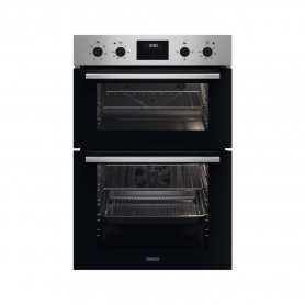 Zanussi ZKCXL3X1 56cm Built In Electric Double Oven - Stainless Steel