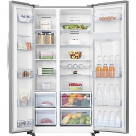Hisense RS741N4WC11 American Style Fridge Freezer - Stainless Steel - 2