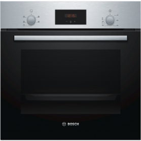 Bosch HHF113BR0B 59.4cm Serie 2 Built In Electric Single Oven with 3D Hot Air - Stainless Steel
