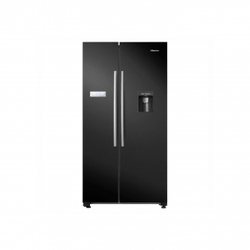 Hisense RS741N4WB11 American Style Fridge Freezer - Matt Black