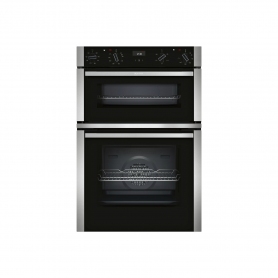Neff Electric CircoTherm Double Oven Oven - BLACK/STEEL - A Energy Rated