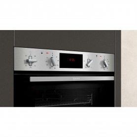 Neff U1GCC0AN0B 59.4cm Built In Electric Double Oven - Black & Steel - 2