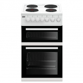 Beko 50cm Electric Double Oven with grill Cooker - White - A Energy Rated