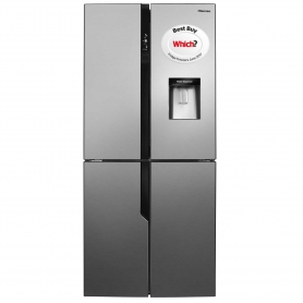 Hisense American Style Fridge Freezer - Stainless Steel Effect - A+ Rated